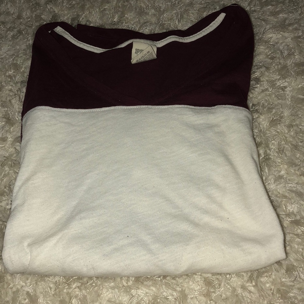 Maroon VNeck LongSleeve PINK